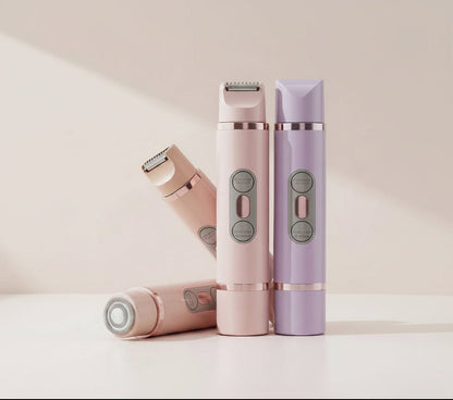 Dual-Head Electric Shaver Painless Women's Epilator Bikini Hair Removal Device Automatic Hair Trimmer Underarm Facial Lips Leg