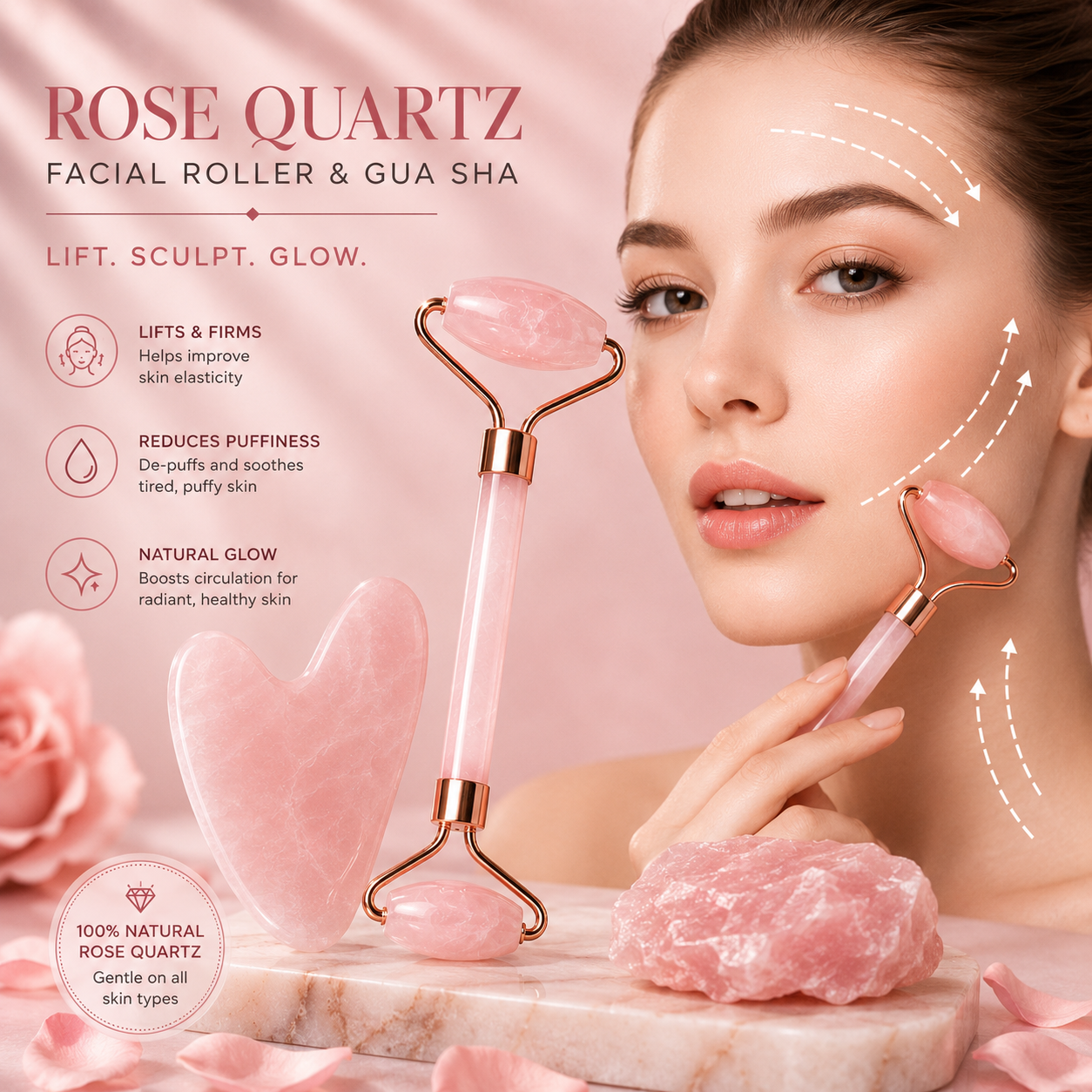 Face Lift Up Wrinkle Remover Gua Sha Stone For Face Massage Gua Sha Scraper